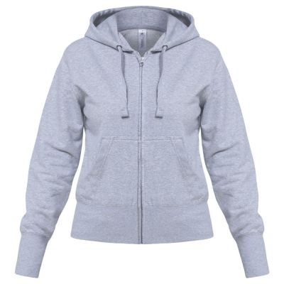 Толстовка женская Hooded Full Zip серый меланж-0