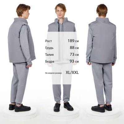 Жилет двусторонний V2, серый-4