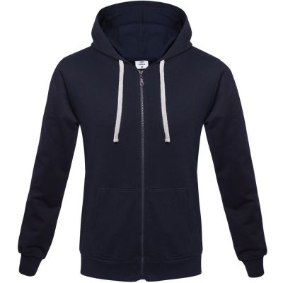 Толстовка на молнии с капюшоном Unit Siverga, темно-синяя-0