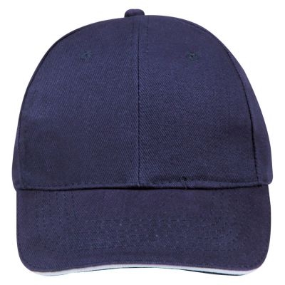 Бейсболка Buffalo, темно-синяя с белым-1