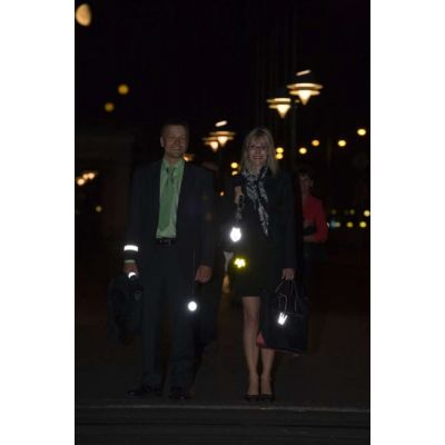 Пешеходный светоотражатель «Круг», синий-4