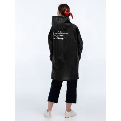 Дождевик «Я не идеальна», черный-1
