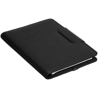 Органайзер Midstream, с блокнотом и аккумулятором, черный-2