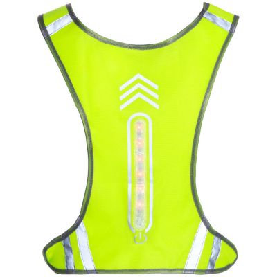 Светоотражающий жилет для бега с маячком Flash, желтый неон-4
