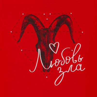 Футболка женская «Любовь зла», красная-3