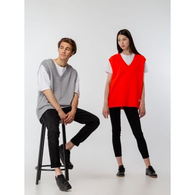 Жилет оверсайз унисекс Tad, светло-серый-8