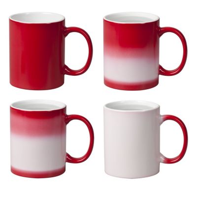 Кружка «Хамелеон», матовая, красная-2