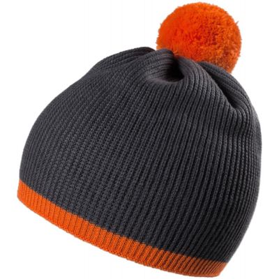 Шапка Amuse, темно-серая с оранжевым-0