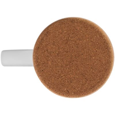 Кружка с пробковой подставкой Corky для сублимационной печати, матовая, белая-2