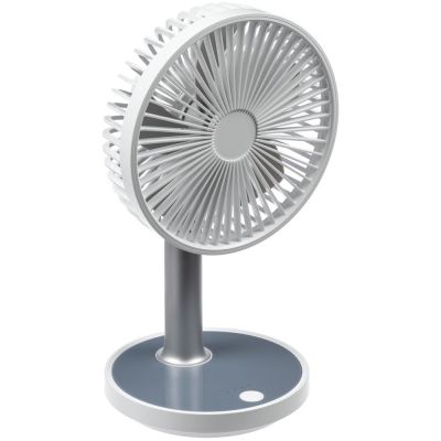 Настольный беспроводной вентилятор с подсветкой inBreeze, белый c серым-0