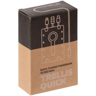 Аккумулятор с быстрой зарядкой Trellis Quick 10000 мАч, белый-8