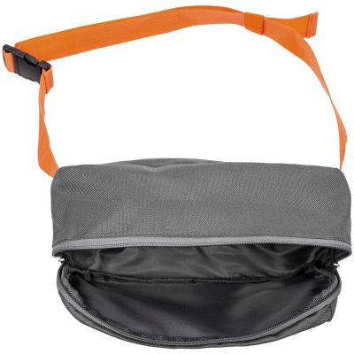 Поясная сумка Sensa, серая с оранжевым-4