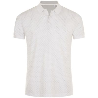 Рубашка поло мужская Brandy Men, белая с темно-синим-0