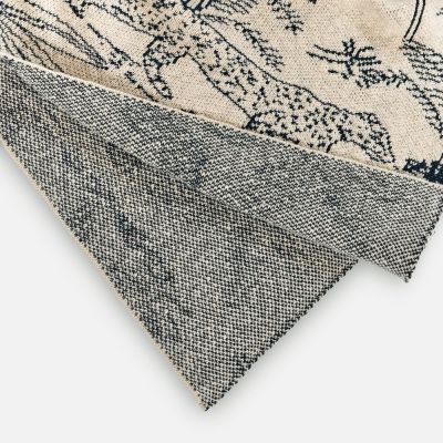 Плед Savanna, белый с синим-2