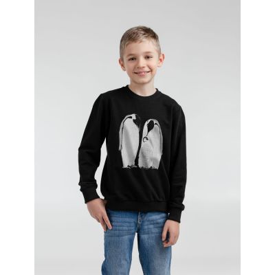 Свитшот детский Like a Penguin, черный-2