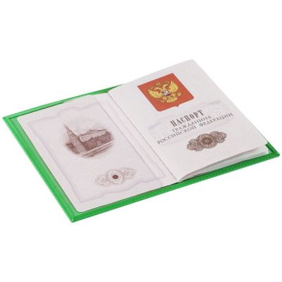 Обложка для паспорта Twill, зеленая-2