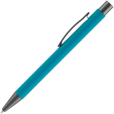 Ручка шариковая Atento Soft Touch, бирюзовая-1