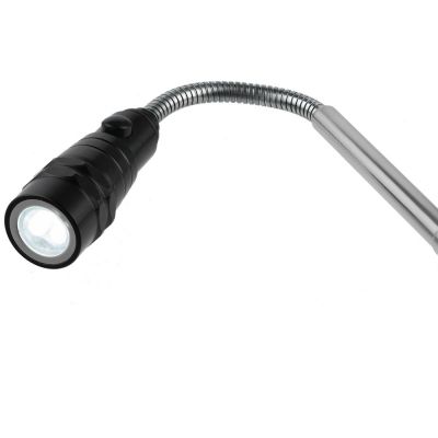 Телескопический фонарь с магнитом Flexion, черный-8