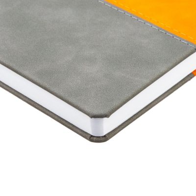 Ежедневник Horizon, недатированный, серый с оранжевым-4