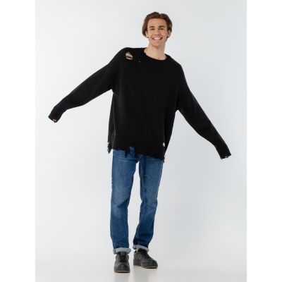 Джемпер оверсайз унисекс Grunge, черный-7