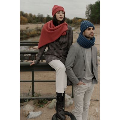 Шапка Greta, красная (коралловая)-7