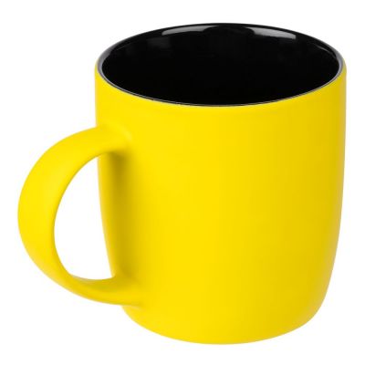 Кружка Surprise Touch Black с покрытием софт-тач, желтая-1