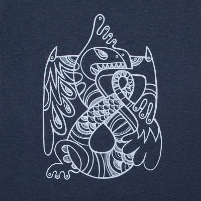 Футболка мужская «Кетцалькоатль», синий меланж-2