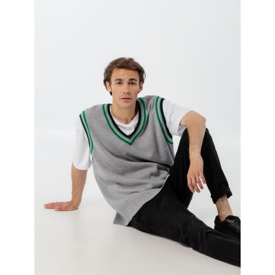 Жилет оверсайз унисекс Cornell в сумке, светло-серый-11