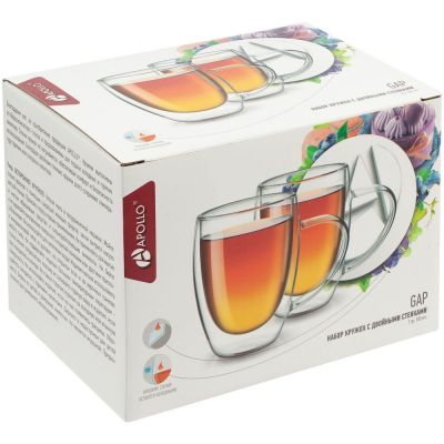 Набор из 2 кружек с двойными стенками Gap-3