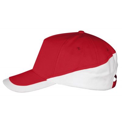 Бейсболка Booster, красная с белым-0