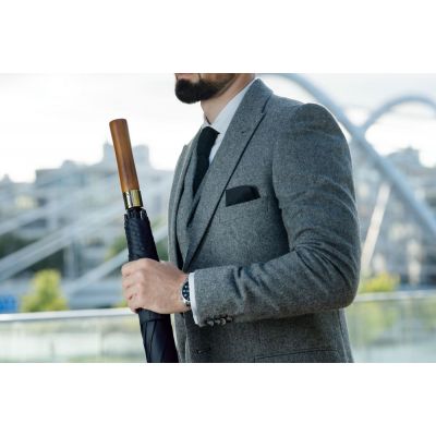 Зонт-трость Represent, черный-7