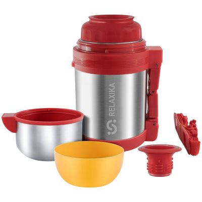 Термос для еды и напитков Relaxika 800, стальной-3