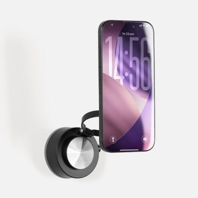 Вакуумный магнитный держатель airFix, черный с серым-3