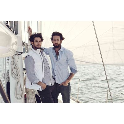 Рубашка мужская в полоску Reno, серая-3