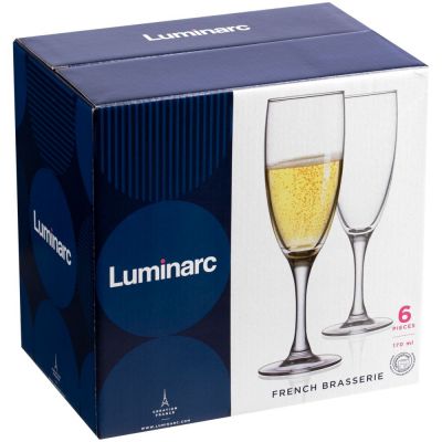 Набор из 6 бокалов для шампанского «Французский ресторанчик»-3