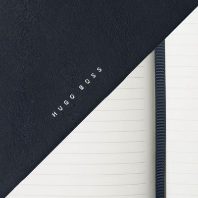 Блокнот Stripe Soft, в линейку, темно-синий-3