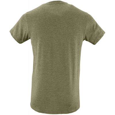 Футболка мужская приталенная «Полинезийский дракон», меланж хаки-1