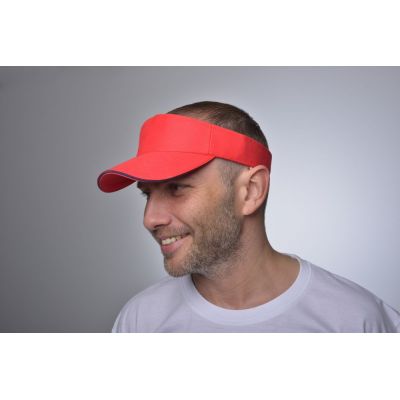 Козырек Unit Active, белый с черным кантом-1