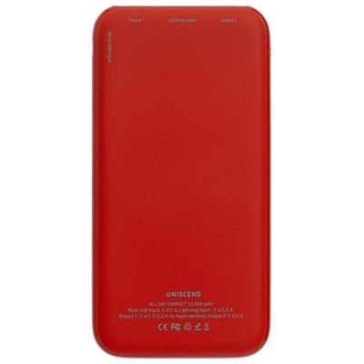 Внешний аккумулятор Uniscend All Day Compact 10000 мАч, красный-2