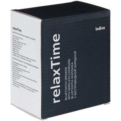 Bluetooth-колонка с беспроводной зарядкой relaxTime, белая-10