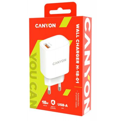 Сетевое зарядное устройство Canyon Quick Charge-2