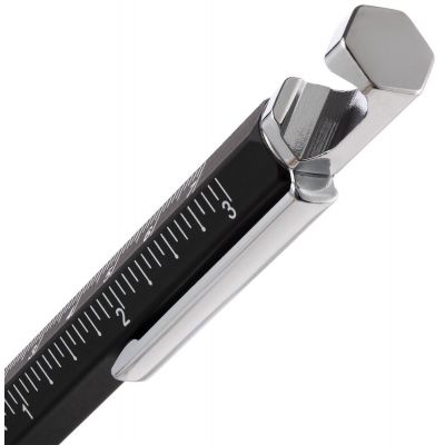 Ручка шариковая Numeric, мультиинструмент, черная-3