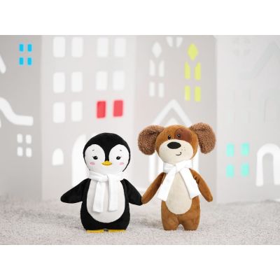 Мягкая игрушка Beastie Toys, пингвиненок с белым шарфом-3