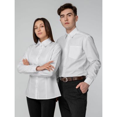 Рубашка мужская с длинным рукавом Collar, белая-7