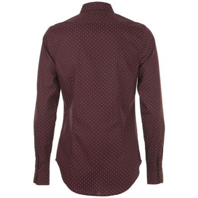 Рубашка женская Becker Women, бордовая с белым-1