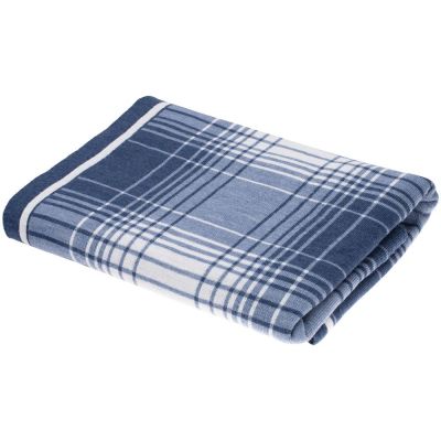 Плед Duotone, синий с белым-4