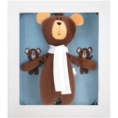 Набор детский с мишками Beastie Toys, небесно-голубой-1