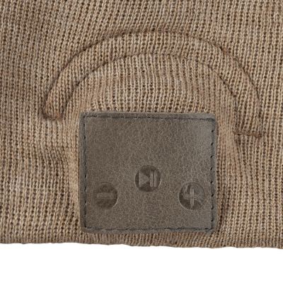 Шапка с Bluetooth гарнитурой Real Talk Headset, бежевый меланж-3