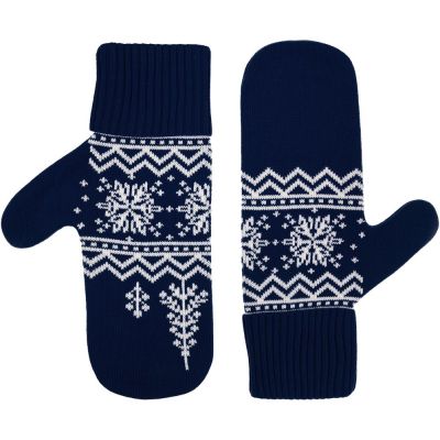 Варежки Elnik, синие с молочно-белым-1
