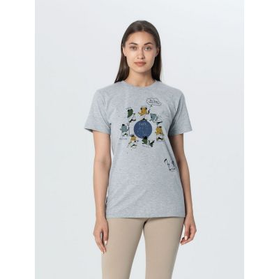 Футболка «Где Плутон?», серый меланж-0